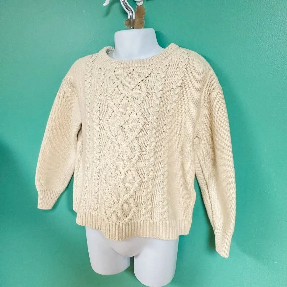 Baby Gap Cream Cableknit Sweater Size 5